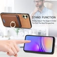 thumbnail image 5 of Allytech Samsung Galaxy A05 Case, Detachable Magnetic Wallet Case with Card Holder & Ring Stand, Support Car Mount, Premium PU Leather Shockproof Durable Protective Slim Case Cover - Brown, 5 of 10