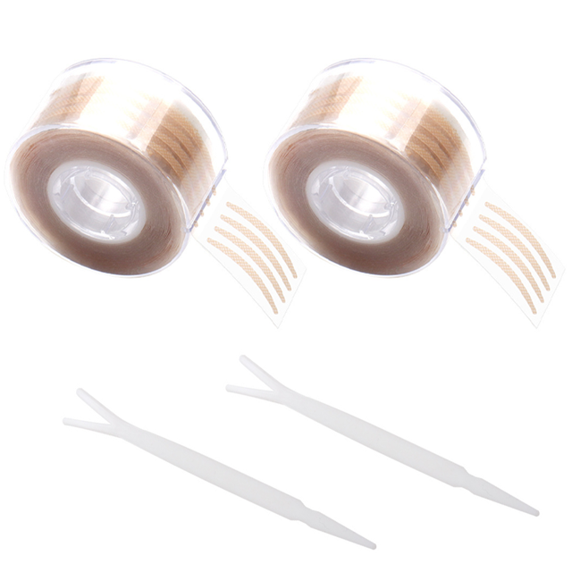 Bienvenido Pegatinas delgadas y anchas de un solo lado para párpados, cinta adhesiva Invisible Natural transpirable para párpados, levantamiento instantáneo de ojos
