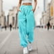 thumbnail image 3 of Gibobby Pantalones mujer moda Pantalón deportivo sanitario con cintura con estampado floral y elástico largo para mujer(Azul celeste,G), 3 of 4