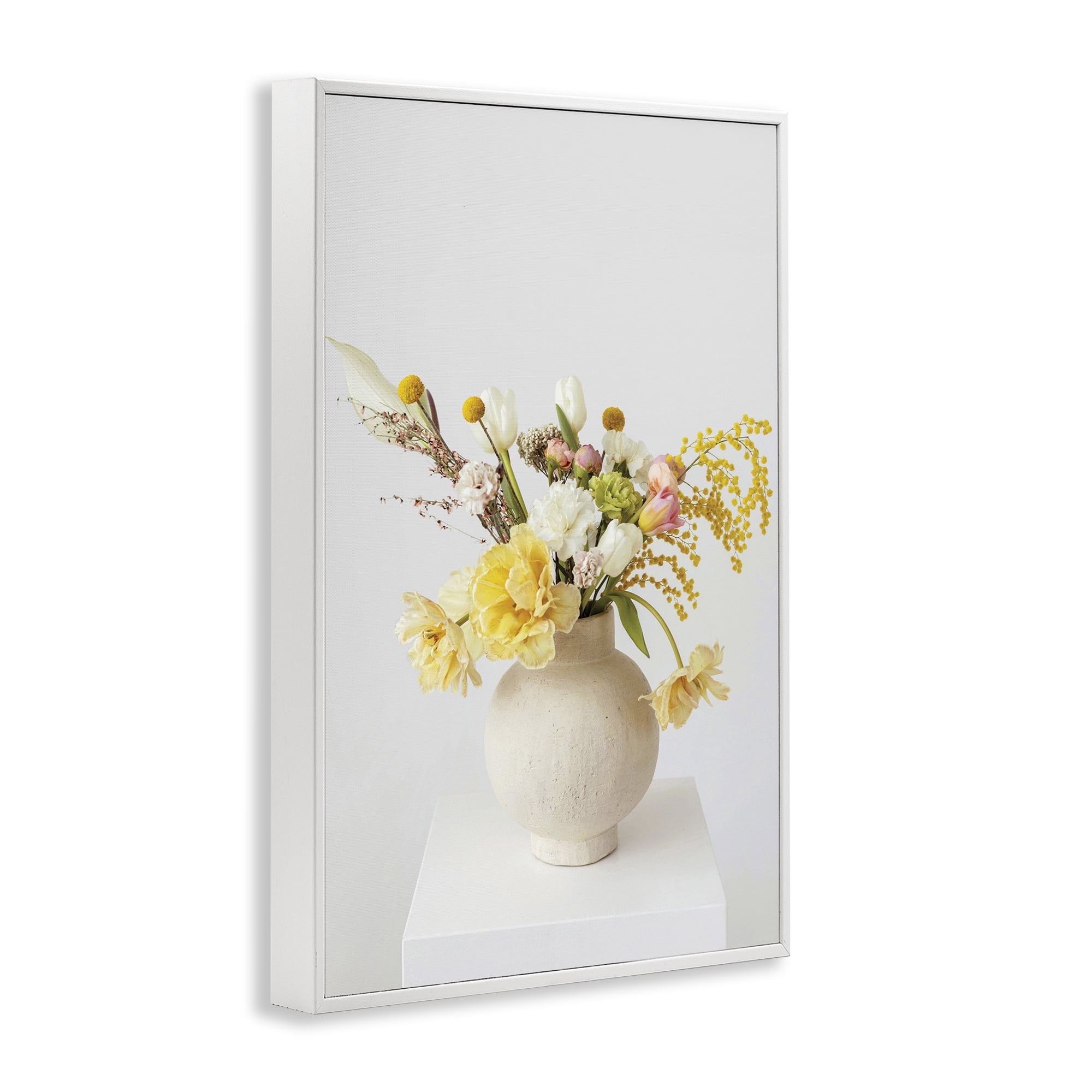 Stupell Industries Simple Vase Photography Botanical & Floral Photography White Framed Art Print Wall Art, 16 x 24