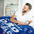thumbnail image 4 of Gifts for Dad Birthday Gifts for Dad Father''s Day Funny Gifts for Dad from Daughter Son Best Dad Ever Gifts Gifts for Dad Who Wants Nothing Christmas Valentines Day Gifts for Dad Blanket 50"x60" Blue, 4 of 6