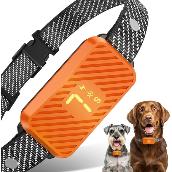 Collar antiladridos para perros grandes, medianos y pequeños, collar antiladridos eficaz, collar inteligente, recargable con 7 niveles de sensibilidad, 3 modos, resistente al agua, color negro.