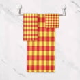 thumbnail image 5 of SKYSONIC 3 Pack Towel Red and Yellow Check Plaid Gingham Cotton Bath Towel Set (1 Bath Towel, 1 Hand Towel, 1 Washcloth) for Bathroom, Super Soft and Quick Dry Towels, 5 of 7