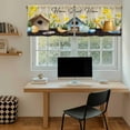 thumbnail image 5 of Spring Tier Curtains 24 Inch Length, Brown Vintage Birds Cages Eggs Flowers Herbs Cafe Short Curtains for Bathroom Over Sink, Small Kitchen Curtain Light Filtering Tiered Drapes 2 Panels 27.5"Wx24"L, 5 of 8