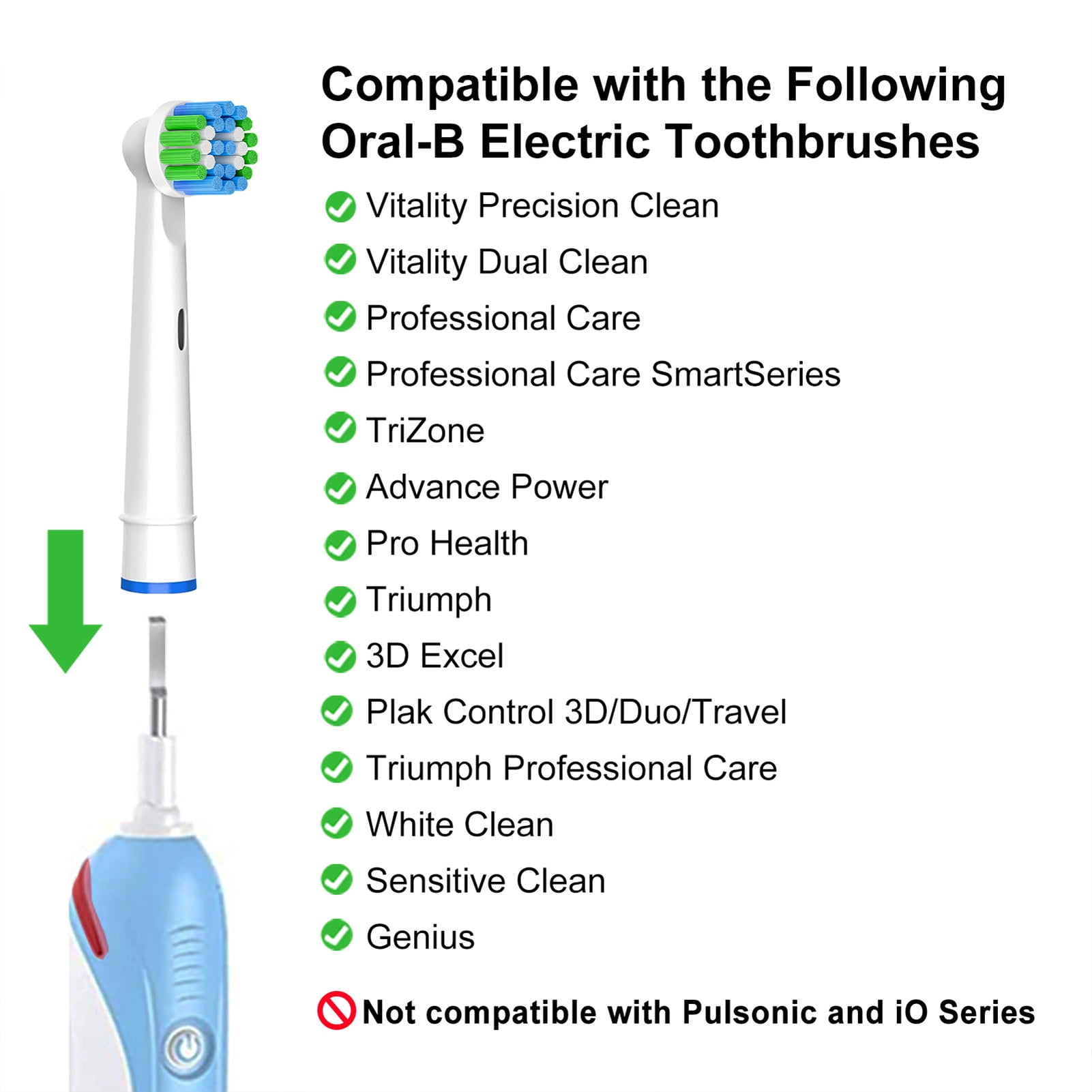 20 Pack Professional Replacement Toothbrush Heads for Braun Oral B Electric Toothbrush, Precision Clean Brush Heads