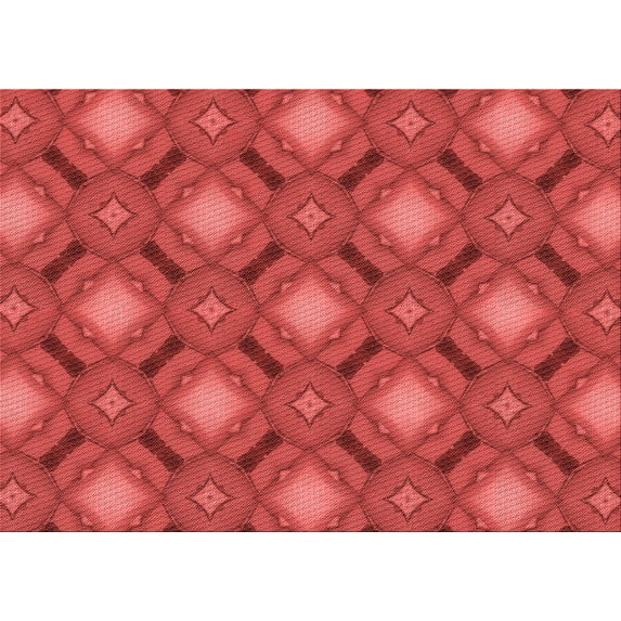 Ahgly Company Machine Washable Indoor Rectangle Transitional Orange Area Rugs, 8' x 10'