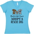 thumbnail image 3 of Inktastic Adopt a Rescue Dog Pet Women's V-Neck T-Shirt, 3 of 5