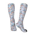 thumbnail image 4 of Fotbe Rose Flowers print Women's Men's Novelty Crew Socks Cotton Socks Knee High Socks for Walking,Running,Nurses,Pregnancy, 4 of 9