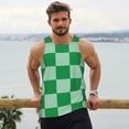 thumbnail image 6 of Fuzoiu green party Men's Workout Tank Tops,Sleeveless Gym Shirt Quick Dry,Fitness Bodybuilding T-Shirt,Muscle Athletic Workout Tee-X-Large, 6 of 7