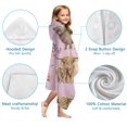 thumbnail image 7 of Pink Highland Cow Flower Pattern Hooded Bath Towel，60"x35" for Ages 3 To 12 Kids, Quick Dry Lightweight Soft Microfiber Hood Beach Towel Cover Up for Kids, 7 of 7