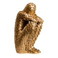 thumbnail image 3 of Abbracc Creative Abstract Thinker Figure Bookends Housewarming Gifts Mosaic Figurine For Aureate, 3 of 8