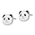 thumbnail image 5 of Auriga Fine Jewelry 925 Sterling Silver Black and White Enameled Panda Post Stud Earrings for Women, 5 of 6