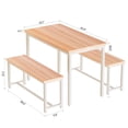 thumbnail image 2 of Baxluxe Dining Table Set, Rectangular Dining Table with Bench Set, Dining Table Set for 2-4 for Apartment, Kitchen and Dining Room, Beige, 2 of 7