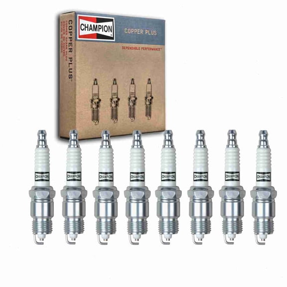 8 pc Champion Copper Plus Spark Plugs compatible with Ford F-100 5.0L 5.8L 7.5L V8 1974-1983