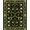 Black Gold Green, Pattern 13, variant on ODIKA 8'x10' Washable Area Rug Non-Slip Chair-Friendly Mat Snake Floral Boho Medallion Design With Vintage Vine Accents for Dining Room, Large Office, Lounge