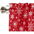thumbnail image 5 of Red Christmas Kitchen Curtains 63 Inch Length, Farmhouse Curtains & Drapes, Winter White Snowflake Xmas Rod Pocket Window Curtains for Living Room/Bedroom/Bathroom, 42" x 63", 2 Panels, 5 of 5
