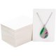 thumbnail image 1 of 100 tarjetas de cartón para exhibir pendientes y collares, de papel kraft blanco, estilo minimalista, para montaje sobre mesa., 1 of 4