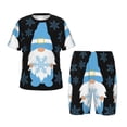 thumbnail image 1 of Balery Christmas Gnome Snowflake Conjunto de Pijama Infantil de Manga Corta con Estampado – Ropa de Dormir de Algodón Suave-Medium, 1 of 6