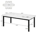 thumbnail image 3 of QinaQin Industrial Style Dining Table, 70.9-Inch/71-Inch Rectangular Wooden Table, Seats 4-6 People, Metal Frame, Rounded Corners, for Dining Room, Kitchen, Restaurant (Chairs Not Included), 3 of 7