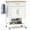 Whtie, variant on Gymax Rolling Kitchen Island Cart w/ Drawer 2-Door Storage Cabinet Bottom Tray Whtie