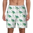 thumbnail image 2 of Picia Turtle pattern Mens Swim Trunks with Compression Liner Stretch Beach Shorts Quick Dry with Zipper Pockets No-Chafing Board Shorts-3X-Large, 2 of 9