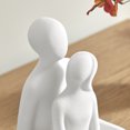 thumbnail image 4 of Hans White Abstract Sitting Couple Decorative Accent Matte Ceramic Sculpture Figure Set, 4 of 5