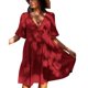 thumbnail image 1 of Mujeres Playa Cubrir Vestidos Sueltos Casuales Con Cuello En V Mujeres Trajes De Baño De Verano Para Vacaciones En La Piscina Uso Diario Rojo XL, 1 of 6