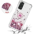 thumbnail image 3 of for Xiaomi Redmi Note 11 4G Glitter Case with Ring Holder, Bling Sparkle Floating Liquid Soft TPU Cushion Fashion Clear Case Cover for Xiaomi Redmi Note 11 4G/Redmi Note 11S  Rose Gold, 3 of 7