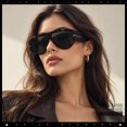 thumbnail image 4 of SA106 Oversized Retro Racer Thick Frame Aviator Sunglasses / Tortoise - Green, 4 of 7