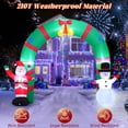 thumbnail image 3 of 10 FT Christmas Inflatable Archway with Santa and Snowman, LED-Lit Holiday Decor, Waterproof Polyester,Ideal for Outdoor, Lawn, Garden, Yard, Party Holiday Decorations, 3 of 7