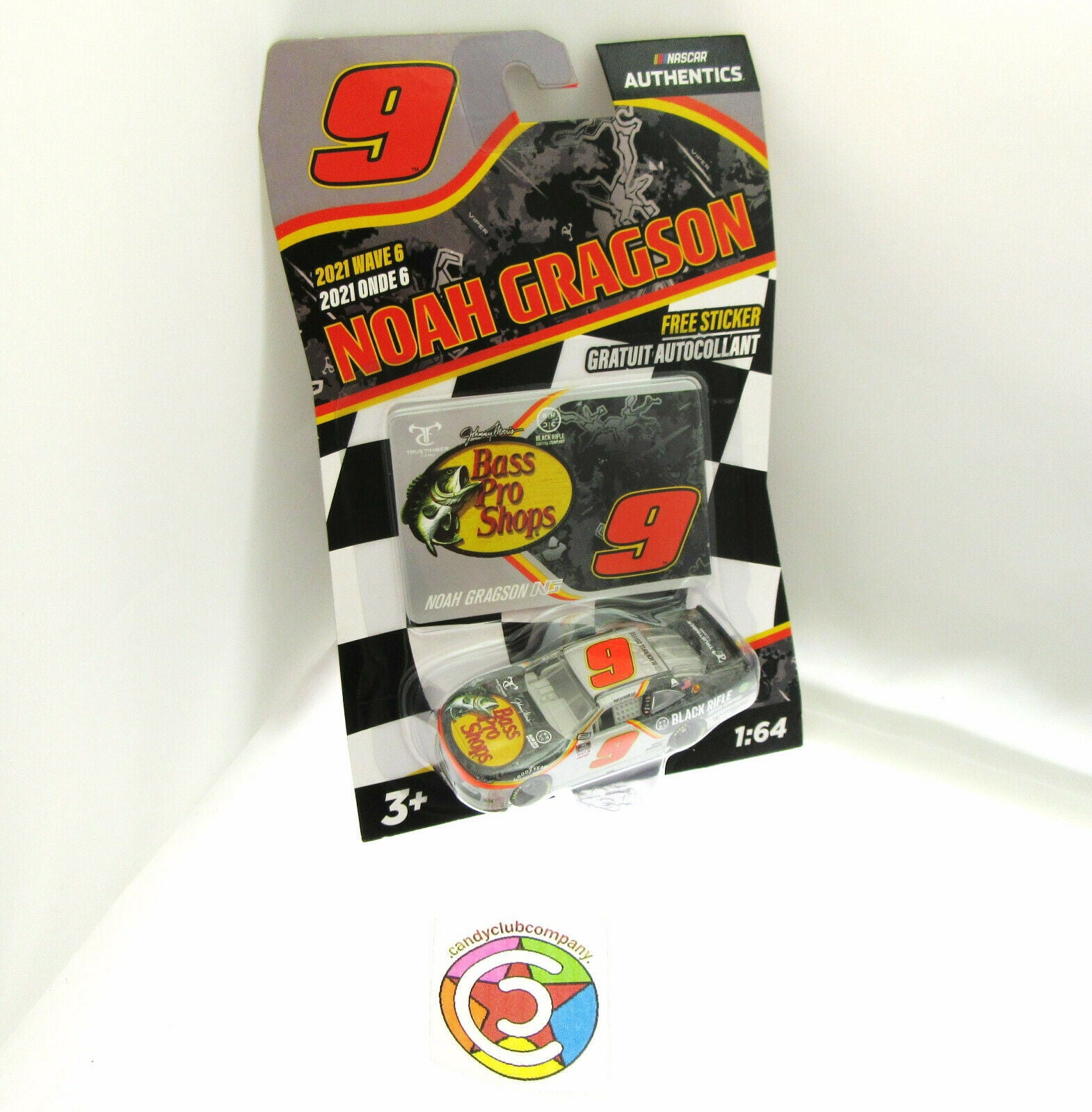 Noah Gragson ~ Bass Pro Shops Car ~ NASCAR Authentics ~ Die Cast 1:64 Scale