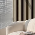 thumbnail image 3 of 2 Pcs Acoustic Wood Wall Veneer Slat Panels - 94.49” x 12.6” Each -Soundproof Paneling - Interior Sound Absorption Decor Wooden Panels for Great Noise Reduction - Luxury Real Wood- 0.78” Depth, 3 of 7
