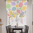 thumbnail image 3 of Easter Eggs Balloon Curtains for Windows, Bedroom Curtains 54 Inch Length, Spring Colorful Pastoral Love Beige Tie Up Curtains Panels Thermal Insulated Bathroom Curtains Window 42"x54", 3 of 8