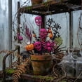 thumbnail image 7 of 20 Inch Spooky Halloween Decorations, Spooky Halloween Floral Pick with Skeleton Hand, and Pink Pumpkin, Indoor Halloween Table Decor for Halloween Party, 1 Pack, 7 of 7