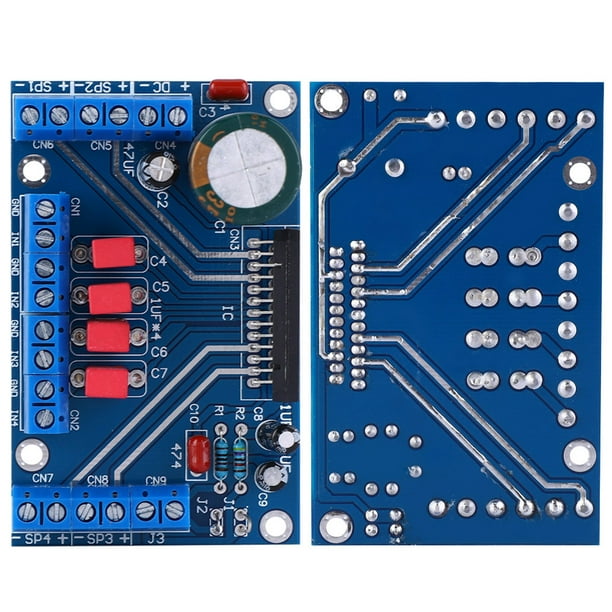 Placa amplificadora para automóvil, placa amplificadora de potencia de amplificador de audio de 4 canales de CC de 12 a 14,5 V Resultados impresionantes