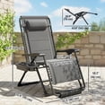 thumbnail image 3 of Outsunny Chaise Longue Zéro Gravité, Chaise de Patio Inclinable avec Porte-Gobelet, 3 of 10