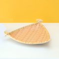 SSImitation Wood Serving Plate Lightweight Bamboo Dish Round Smooth