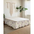 thumbnail image 2 of Wildflowers Wrap Around Bed Skirts for Queen Bed 18" Drop,Bed Skirt with Adjustable Elastic Belt Dust Ruffle Bed Valance for Bedroom Hotel Blossoming Botanical Prints Garden Floral Bed Frame Cover, 2 of 7