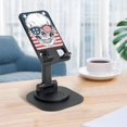 thumbnail image 5 of PAYOHTO Phone Stand for Desk Skull Sunglasses On USA Flag Circular Bottom Rotates Adjustable Foldable 360° Rotation Charging Port Anti Slip for Video Calls Work, 5 of 7