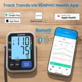 thumbnail image 5 of Monitor de presión arterial inteligente RENPHO para uso doméstico, compatible con FSA y HSA, con Bluetooth y brazalete de amplio rango para brazos grandes de adultos, multiusuario, almacenamiento de d, 5 of 5