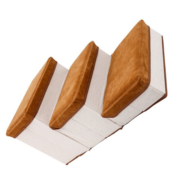 Sinyiin Supportive Pet Stairs for High Bed Sofa 3 Steps Dog Stairs with NonSkid Bottom Washable Cover Storage Box Cats Staircase