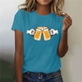 thumbnail image 2 of WREESH Womens Summer Beer Print T-Shirts Oktoberfest Tee Tops Casual Basic Crewneck Short Sleeve Pullover Slim Fit Soft Workout Shirts Sky Blue, 2 of 5