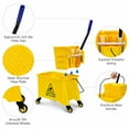 thumbnail image 3 of Resenkose 21 Quart Mop Bucket Side Press Wringer on Wheels With Panel, Side Press Wringer Combo Commercial Cleaning Caddy Plastic, 3 of 9