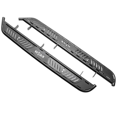 N-Fab by RealTruck Roan Running Boards | Wheel-to-Wheel, Extra Large 5.5" Step Plate, Textured Black | NBF212B-TX | Compatible with 2021-2024 Ford Bronco 2-Door