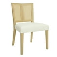 thumbnail image 6 of OUFAN Rattan Dining Chair Without Arms, Boho Chairs with Upholstered, Kitchen Chairs with Vintage Rattan Backrest, Side Chair for Dining Room, Beige, 6 of 9