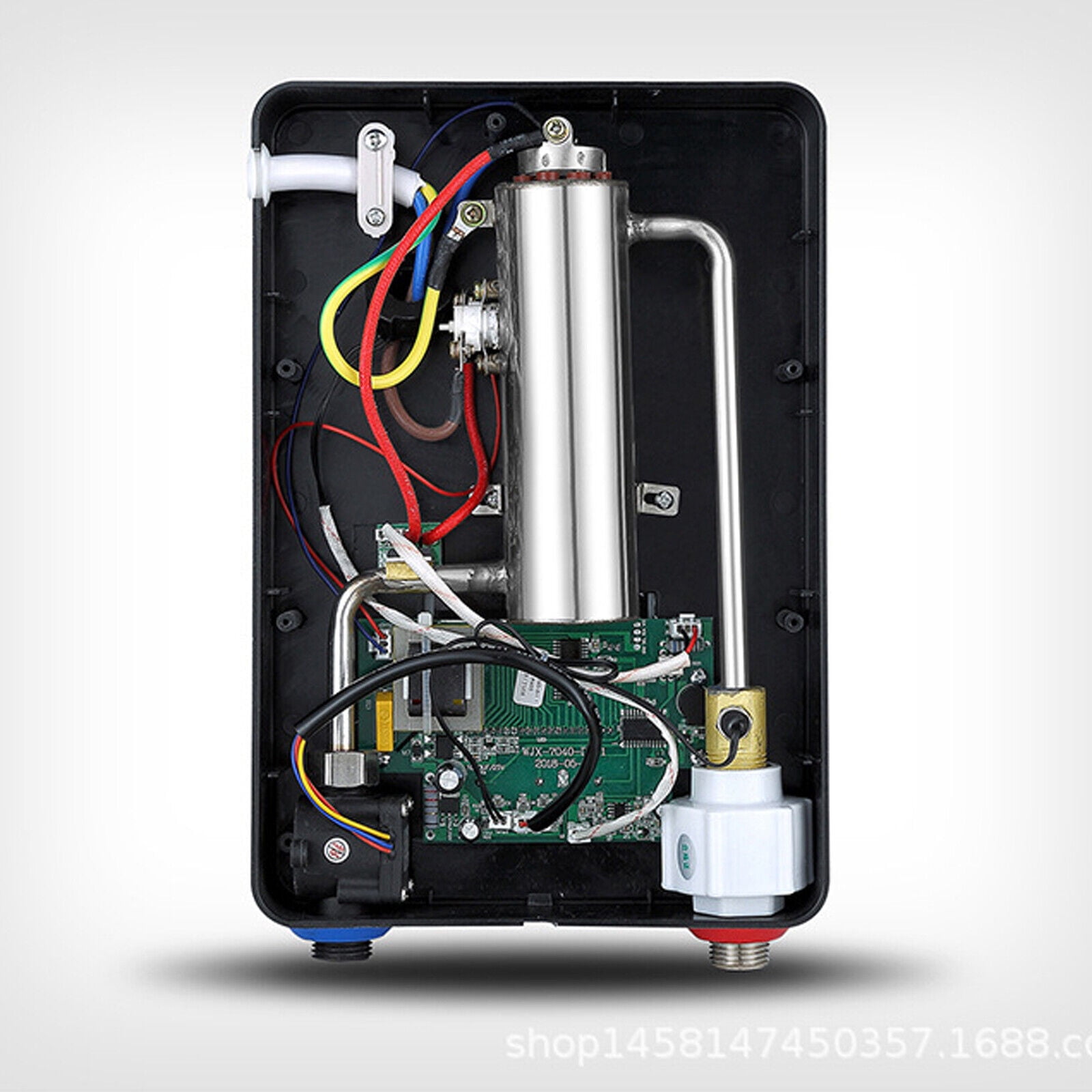220V 6500W Instant Electric Tankless Hot Water Heater Whole House Use Black