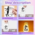 thumbnail image 4 of 24Pcs 24 Styles Fairy Silhouette Stickers Mason Jar Decals Moon Mushroom Angel Self Adhesive Diecut Waterproof PVC Decal for Scrapbook Lantern Jars Wall Windows Phone Craft 3.9 x 3.5 Inch, 4 of 8