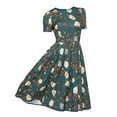 thumbnail image 1 of Ketyyh-chn99 Blouses pour Femmes Mode Chic Grande Taille Robe d'Été Robe Extensible Robe d'Été Manche à Volants Ample Fluide Plissée Robe Mini C,TG, 1 of 5