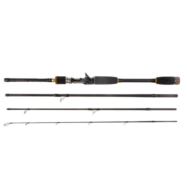 2.1m Carbon Fiber 4 Pieces Fishing Rod Medium Power Baitcast Travel Rod 
