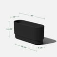 thumbnail image 4 of Veradek Demi Series 30" Long Plastic-Stone Planter - Black 2 Pack, 4 of 10